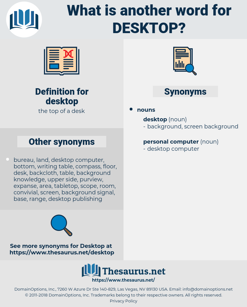 desktop, synonym desktop, another word for desktop, words like desktop, thesaurus desktop