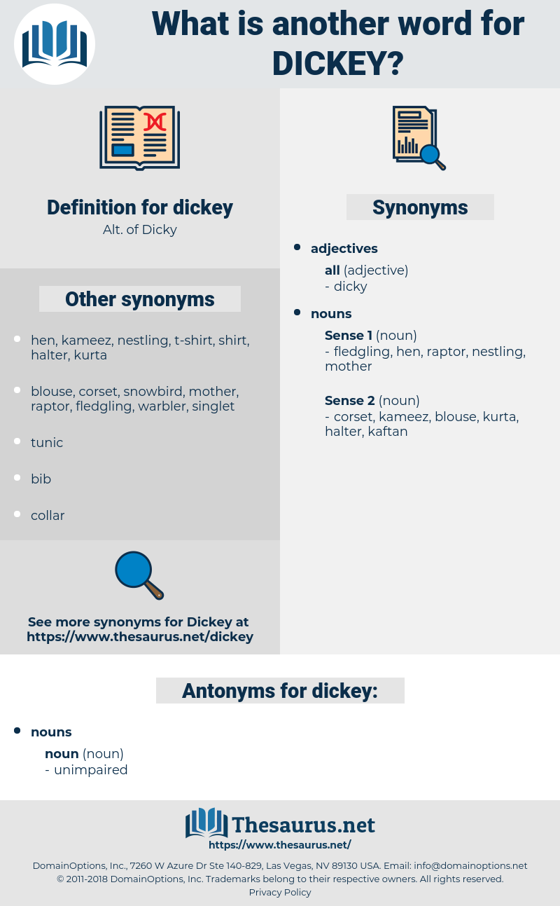 dickey, synonym dickey, another word for dickey, words like dickey, thesaurus dickey