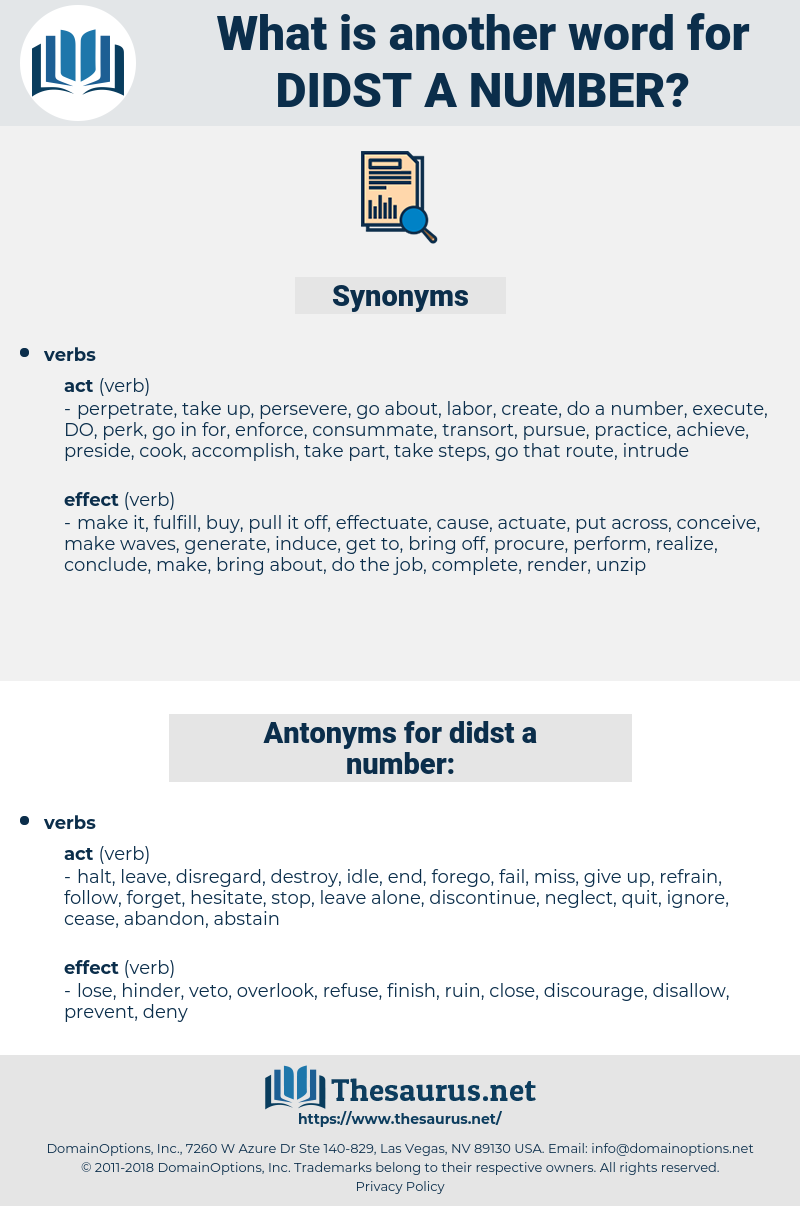 didst a number, synonym didst a number, another word for didst a number, words like didst a number, thesaurus didst a number