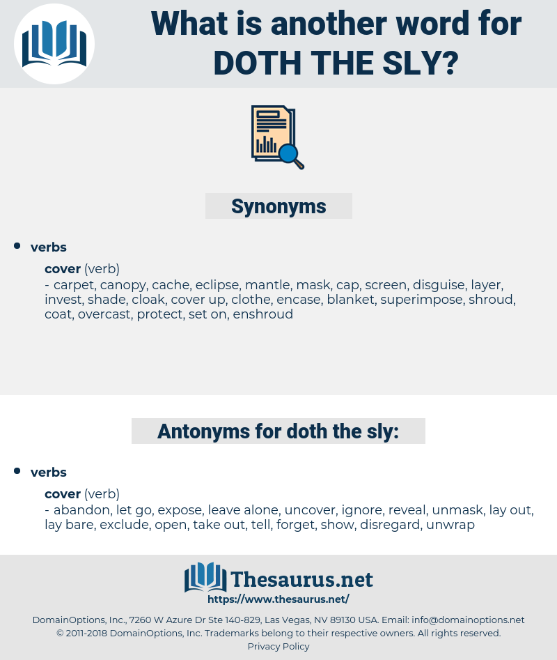 doth the sly, synonym doth the sly, another word for doth the sly, words like doth the sly, thesaurus doth the sly