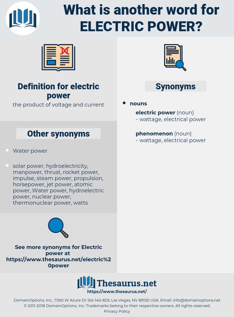 electric power, synonym electric power, another word for electric power, words like electric power, thesaurus electric power