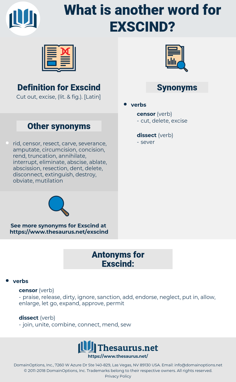 Exscind, synonym Exscind, another word for Exscind, words like Exscind, thesaurus Exscind