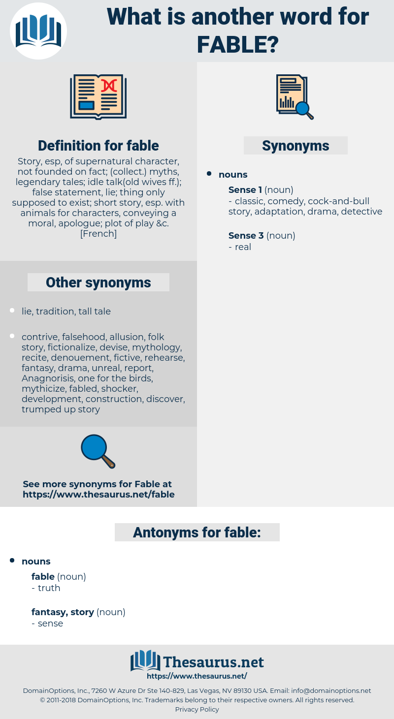 fable, synonym fable, another word for fable, words like fable, thesaurus fable