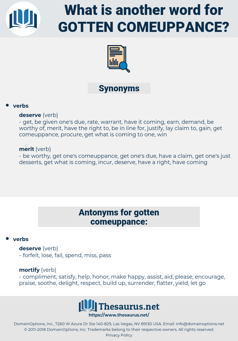 gotten comeuppance, synonym gotten comeuppance, another word for gotten comeuppance, words like gotten comeuppance, thesaurus gotten comeuppance
