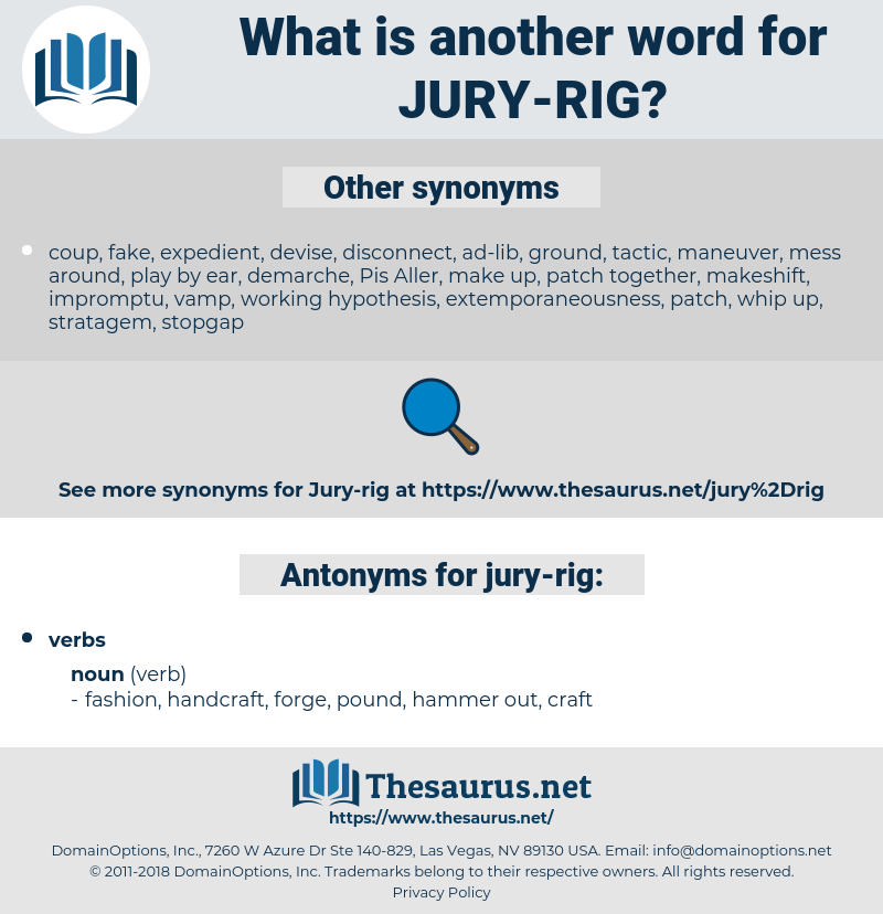 jury-rig, synonym jury-rig, another word for jury-rig, words like jury-rig, thesaurus jury-rig