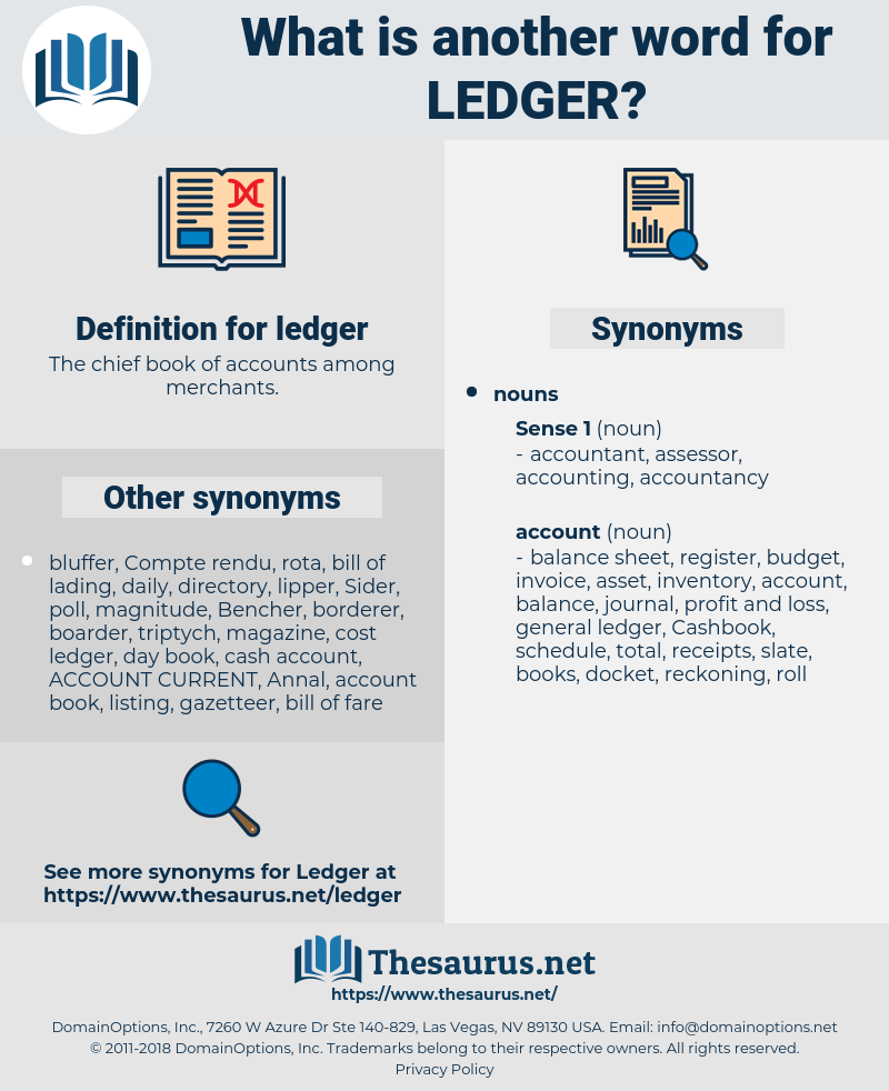 ledger, synonym ledger, another word for ledger, words like ledger, thesaurus ledger