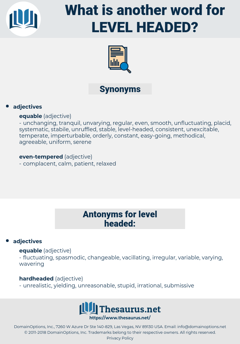 level-headed, synonym level-headed, another word for level-headed, words like level-headed, thesaurus level-headed