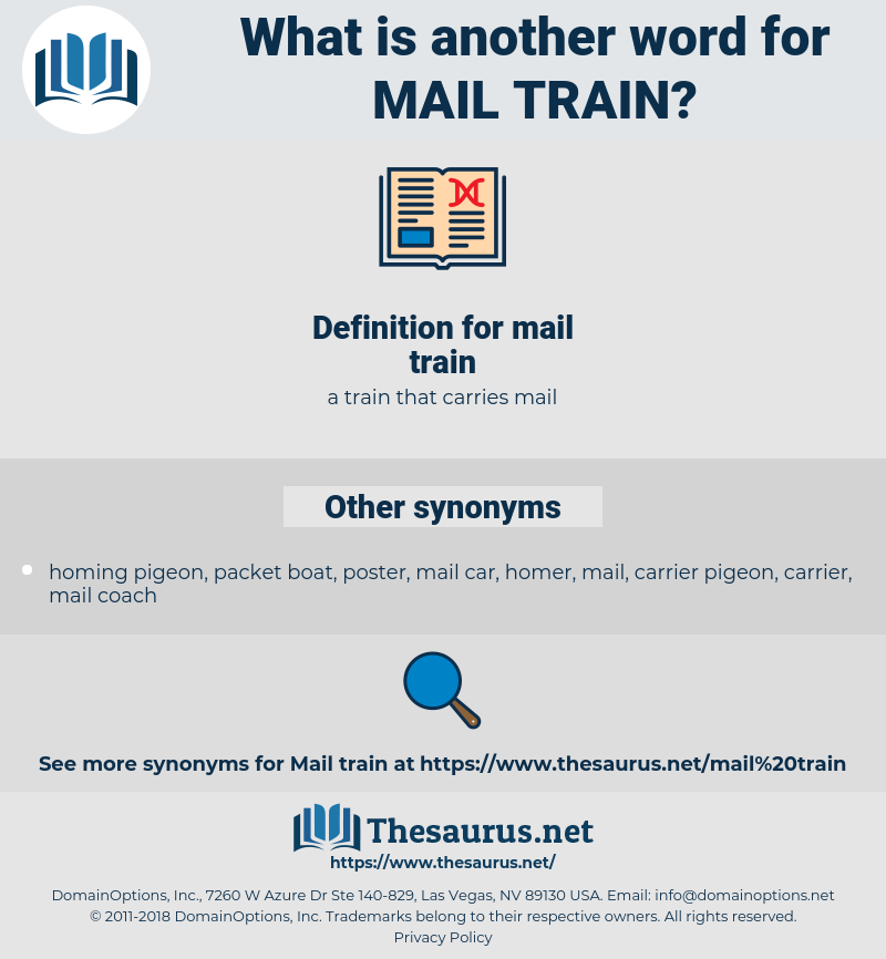 mail train, synonym mail train, another word for mail train, words like mail train, thesaurus mail train