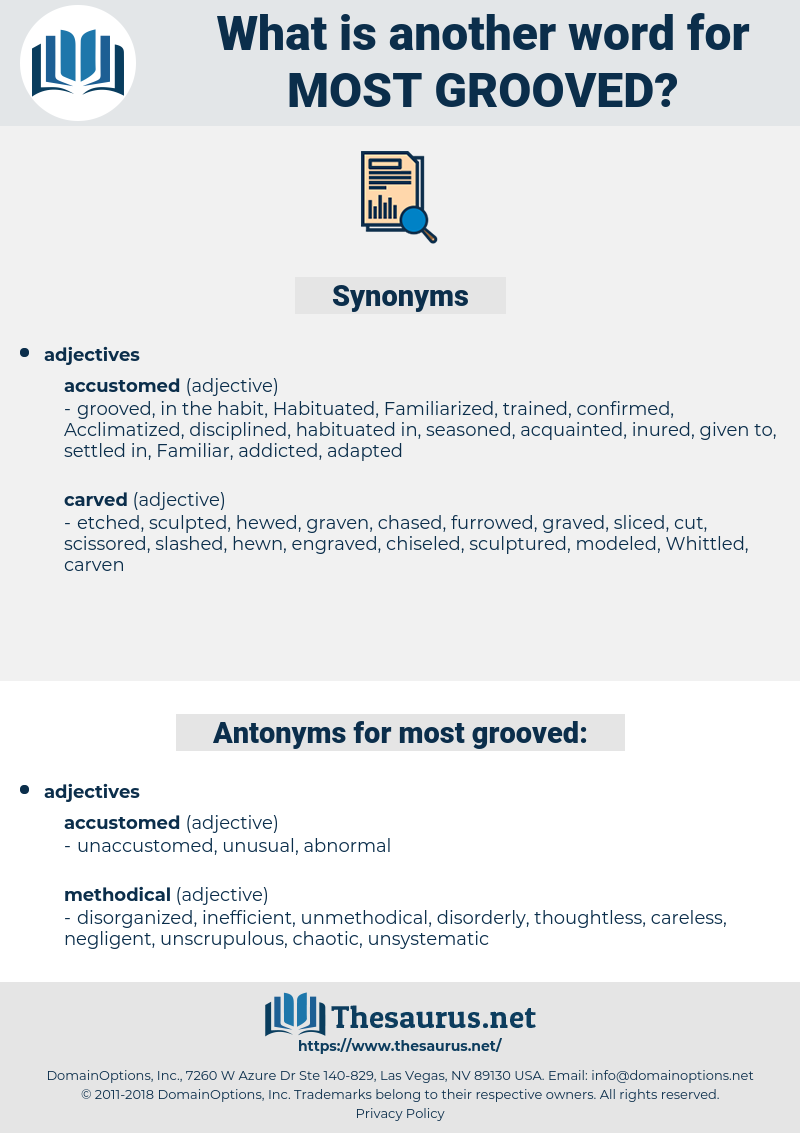 most grooved, synonym most grooved, another word for most grooved, words like most grooved, thesaurus most grooved