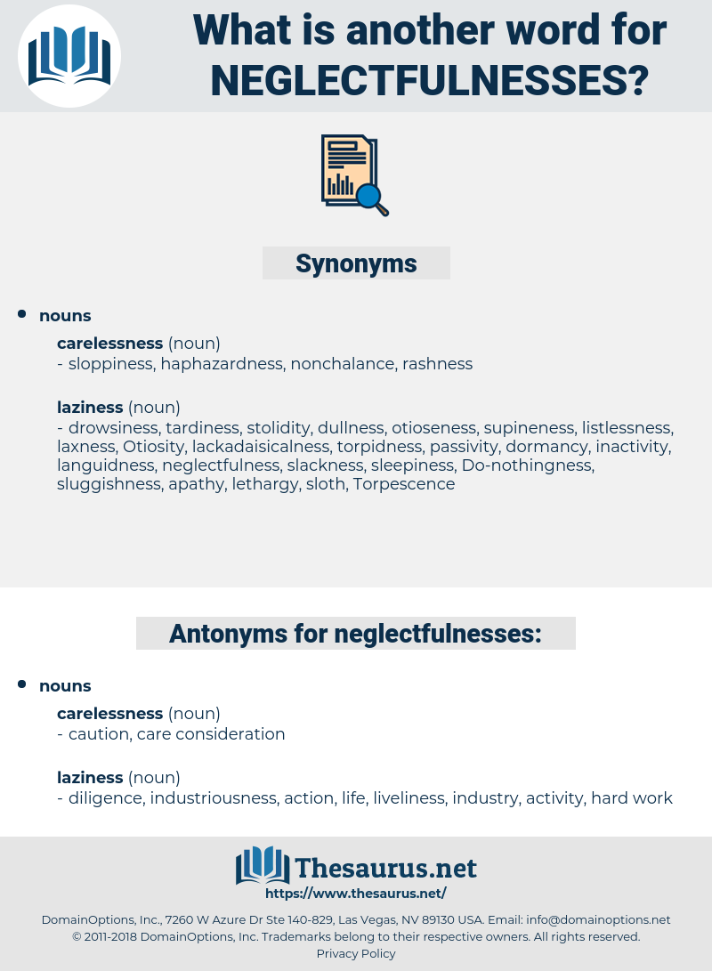 neglectfulnesses, synonym neglectfulnesses, another word for neglectfulnesses, words like neglectfulnesses, thesaurus neglectfulnesses