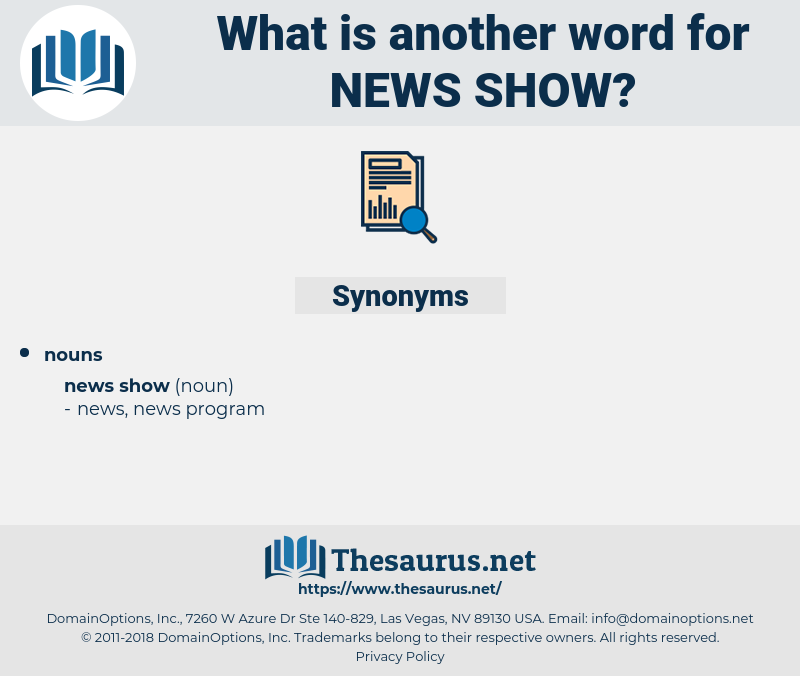 news show, synonym news show, another word for news show, words like news show, thesaurus news show