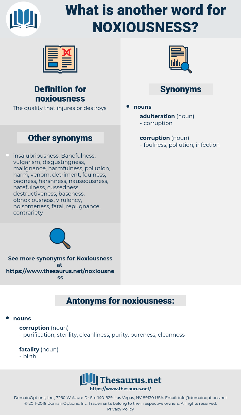 noxiousness, synonym noxiousness, another word for noxiousness, words like noxiousness, thesaurus noxiousness