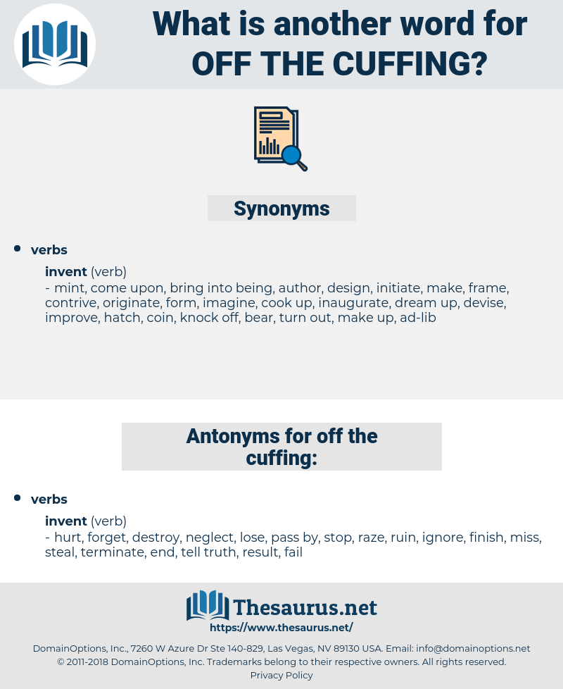 off-the-cuffing, synonym off-the-cuffing, another word for off-the-cuffing, words like off-the-cuffing, thesaurus off-the-cuffing