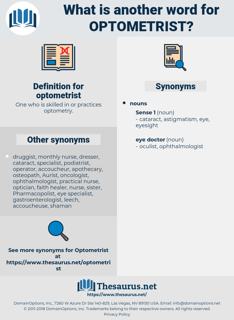 optometrist, synonym optometrist, another word for optometrist, words like optometrist, thesaurus optometrist