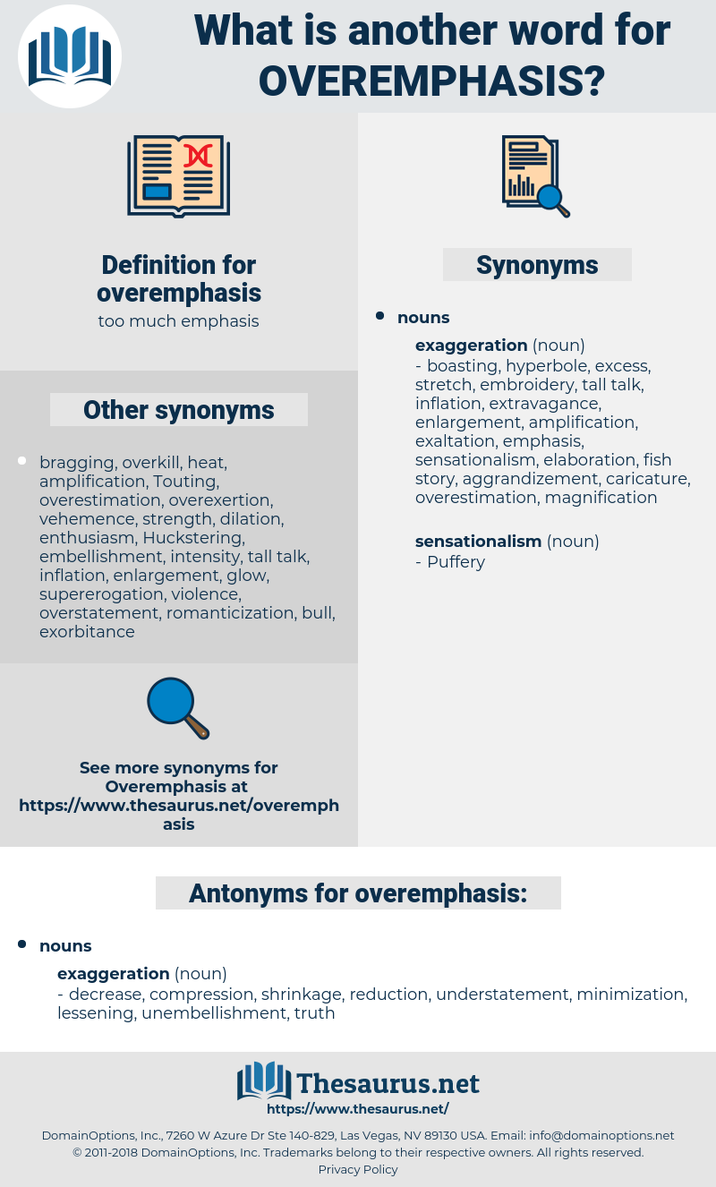 overemphasis, synonym overemphasis, another word for overemphasis, words like overemphasis, thesaurus overemphasis