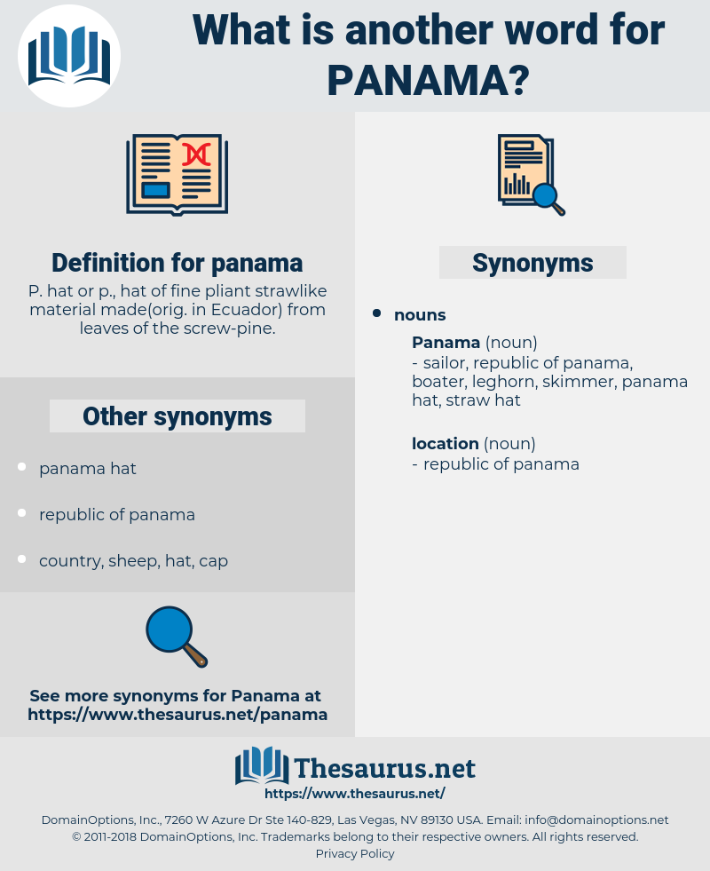 panama, synonym panama, another word for panama, words like panama, thesaurus panama