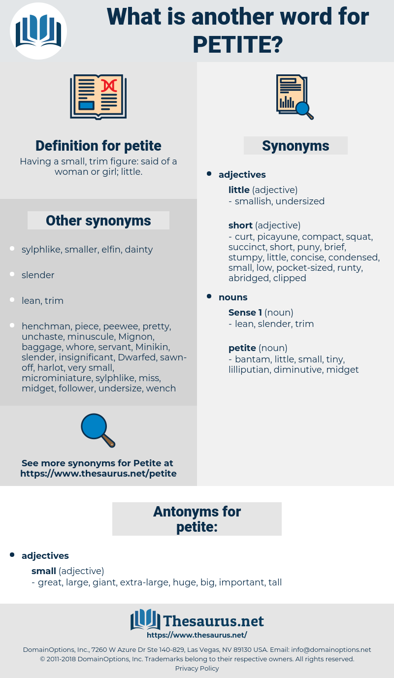 petite, synonym petite, another word for petite, words like petite, thesaurus petite