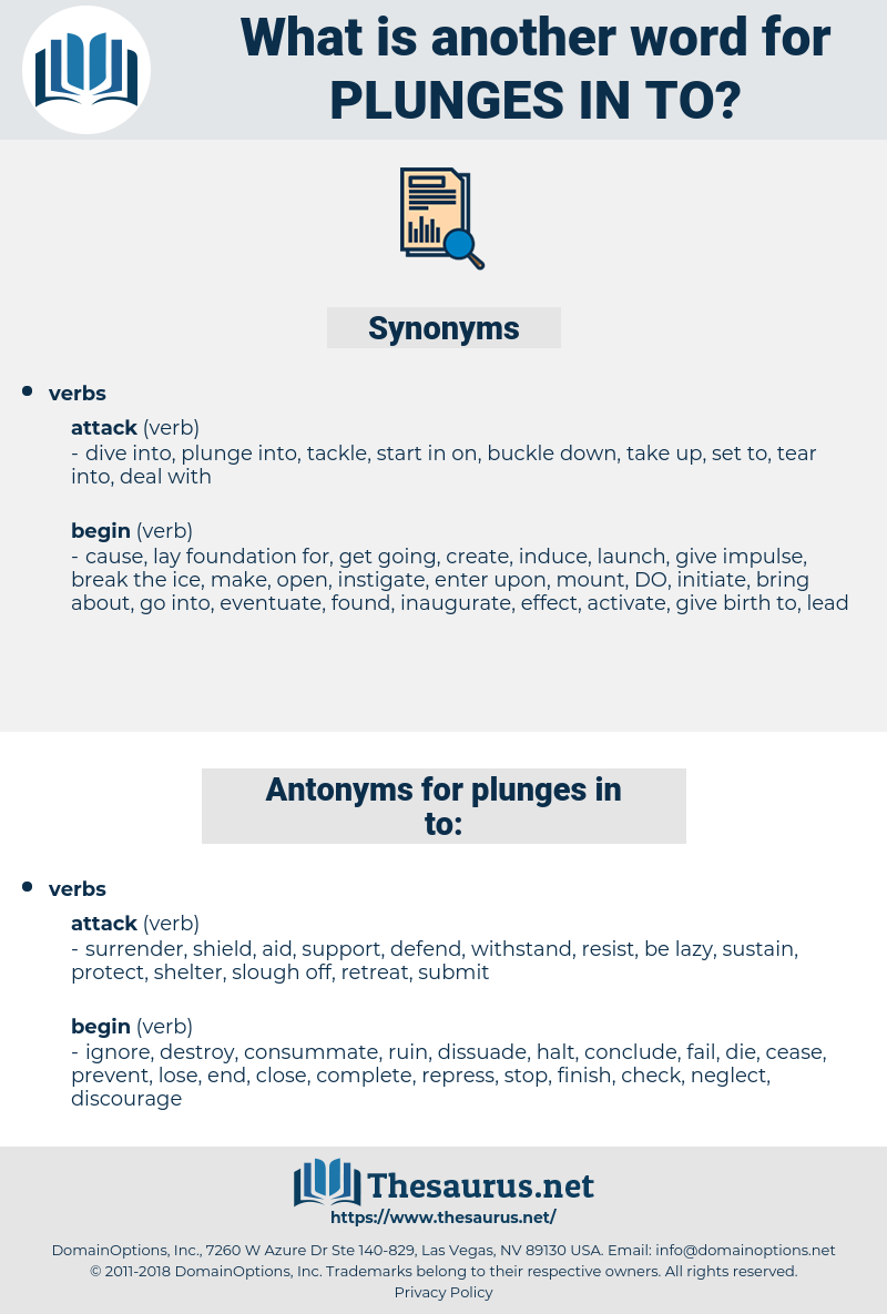 plunges in to, synonym plunges in to, another word for plunges in to, words like plunges in to, thesaurus plunges in to