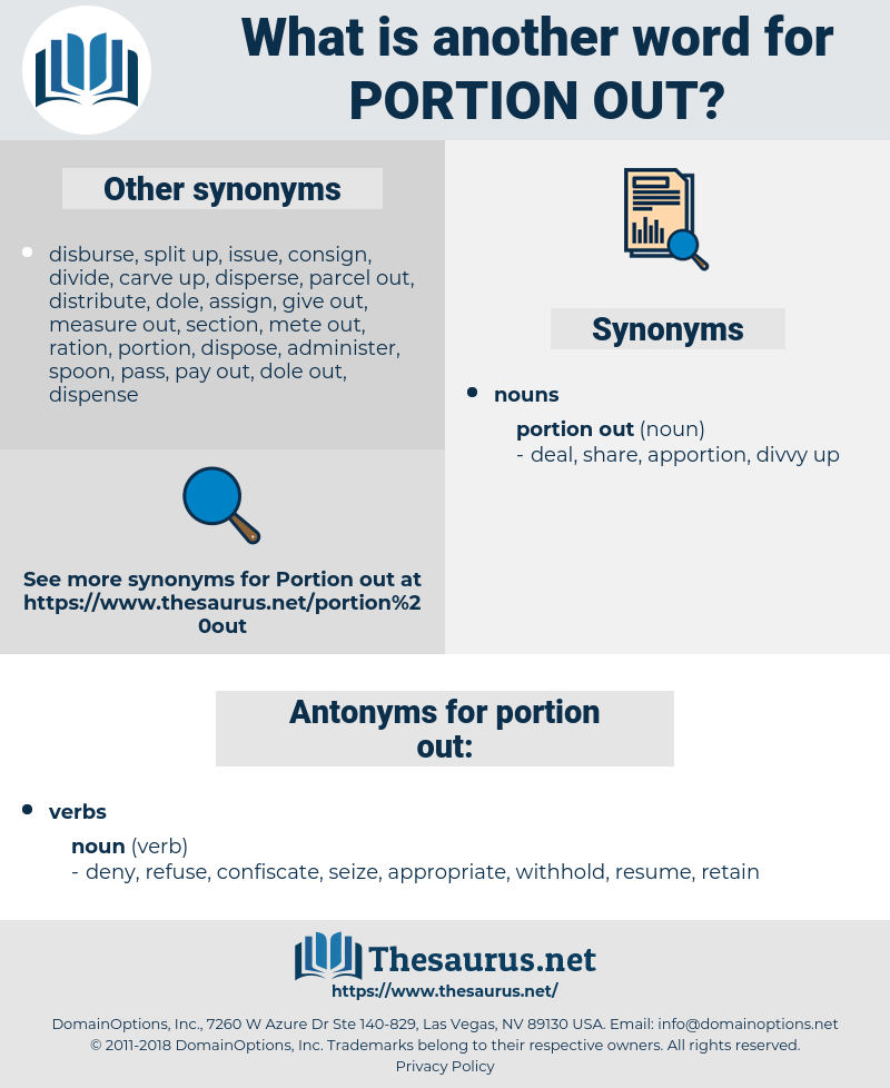 portion out, synonym portion out, another word for portion out, words like portion out, thesaurus portion out