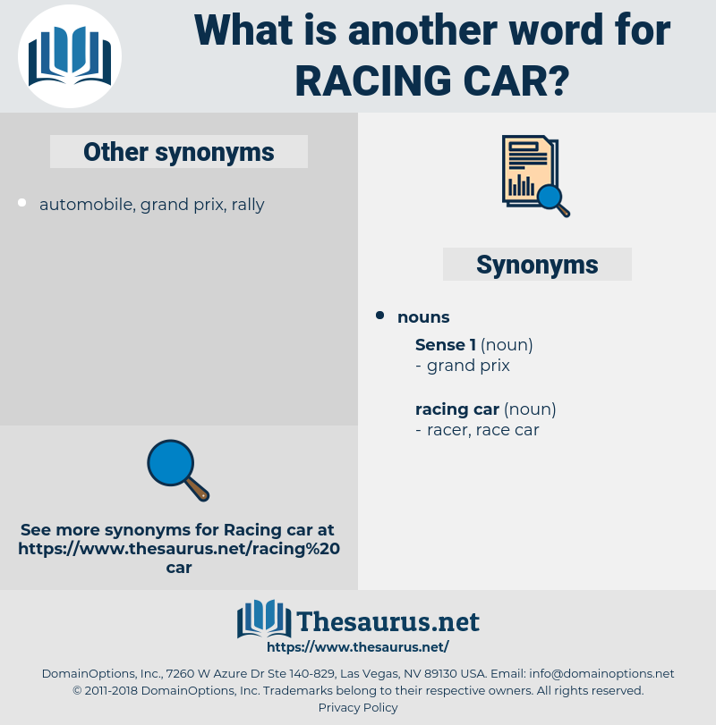 racing car, synonym racing car, another word for racing car, words like racing car, thesaurus racing car