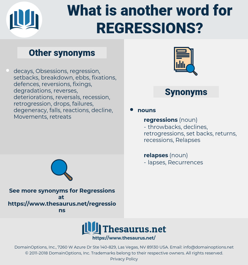 regressions, synonym regressions, another word for regressions, words like regressions, thesaurus regressions