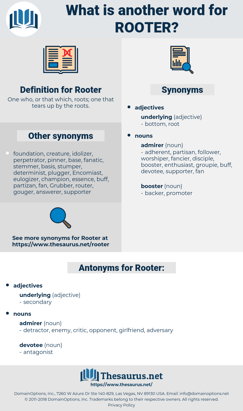 Rooter, synonym Rooter, another word for Rooter, words like Rooter, thesaurus Rooter