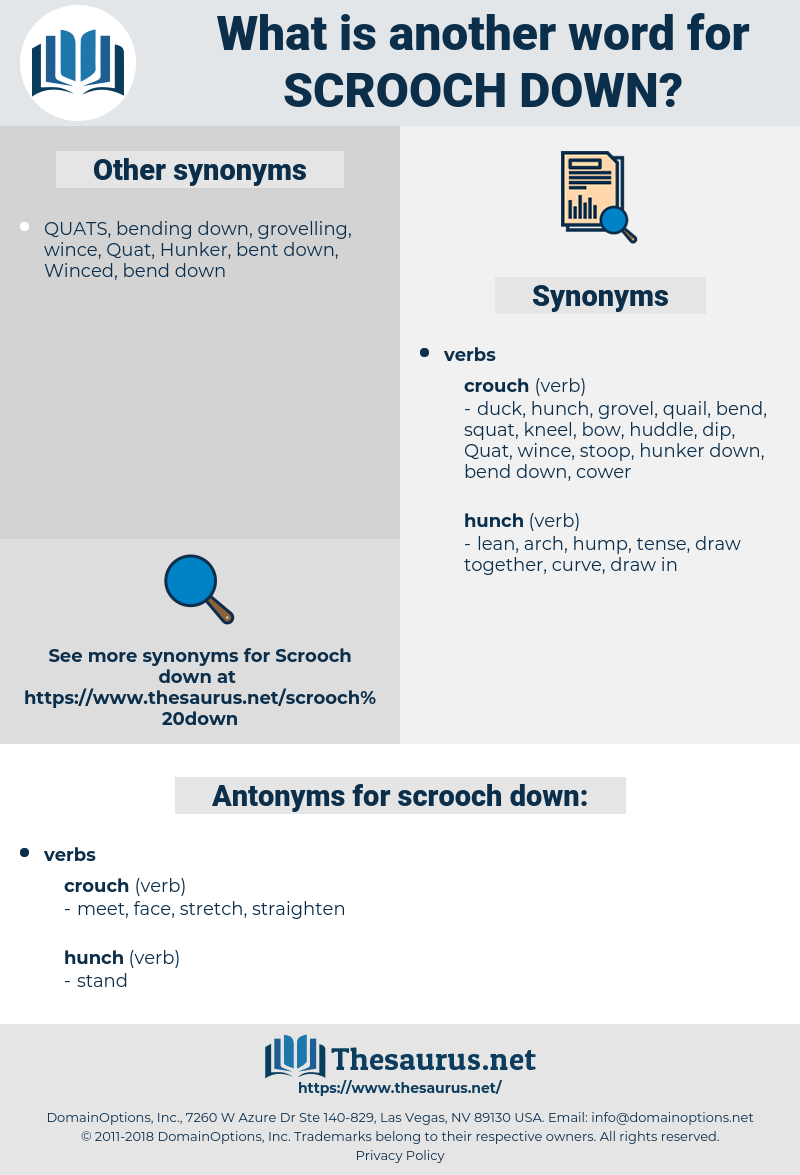 scrooch down, synonym scrooch down, another word for scrooch down, words like scrooch down, thesaurus scrooch down