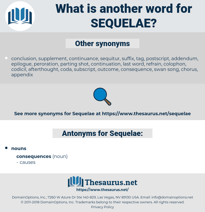 Sequelae, synonym Sequelae, another word for Sequelae, words like Sequelae, thesaurus Sequelae