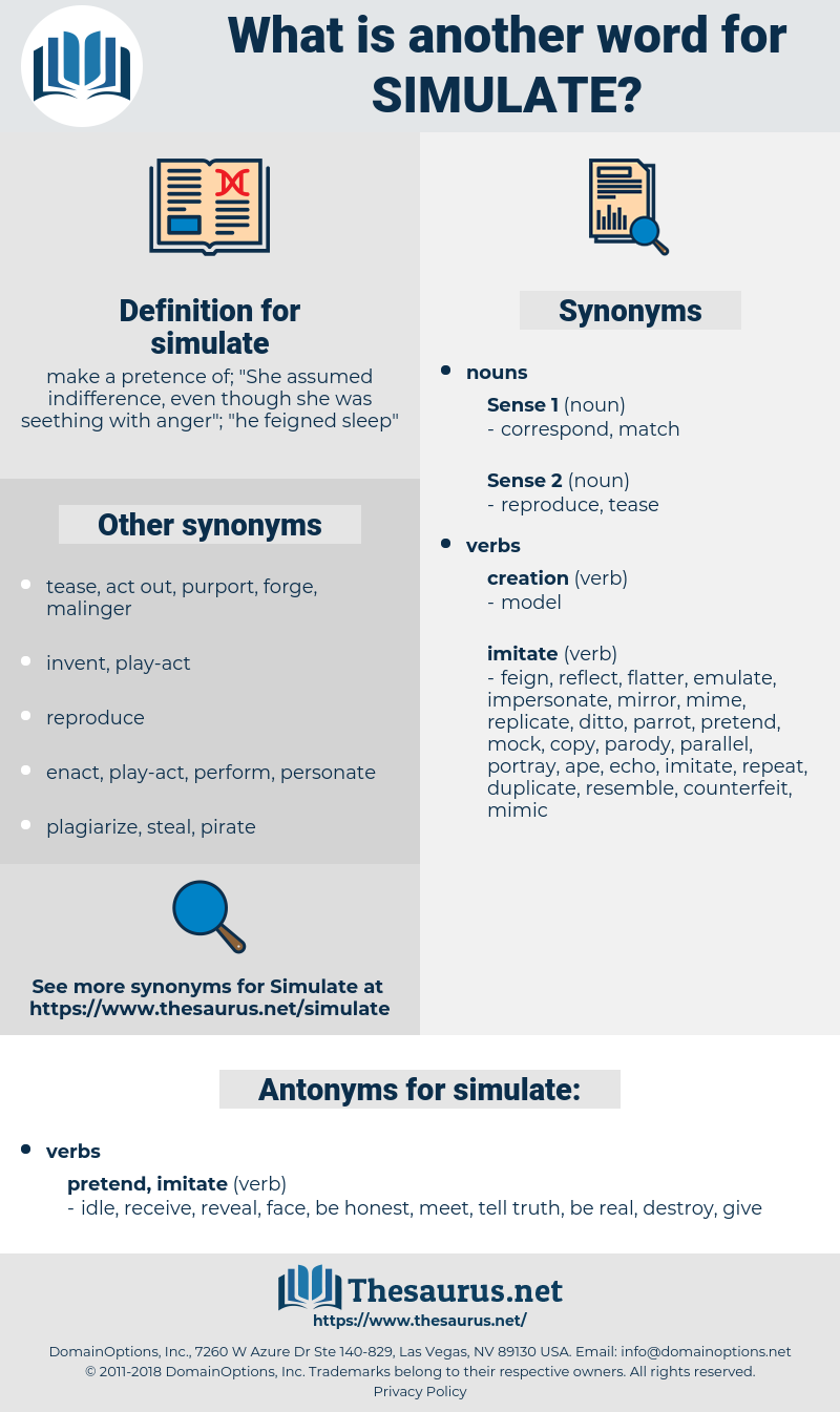 simulate, synonym simulate, another word for simulate, words like simulate, thesaurus simulate