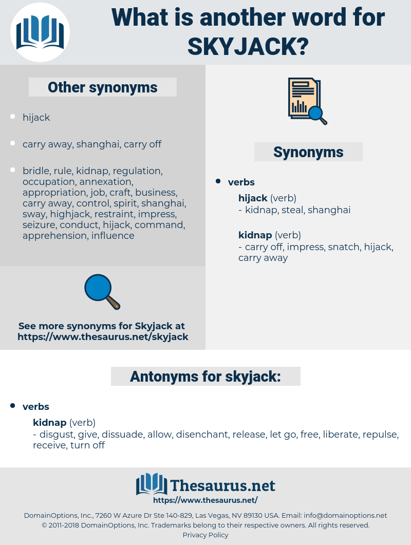 skyjack, synonym skyjack, another word for skyjack, words like skyjack, thesaurus skyjack