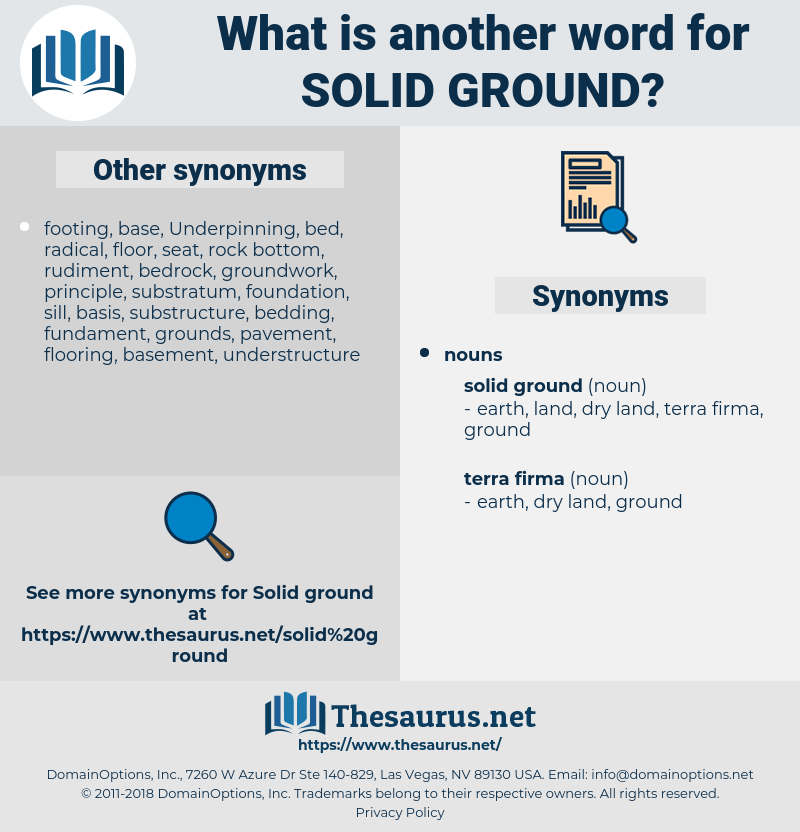 solid ground, synonym solid ground, another word for solid ground, words like solid ground, thesaurus solid ground