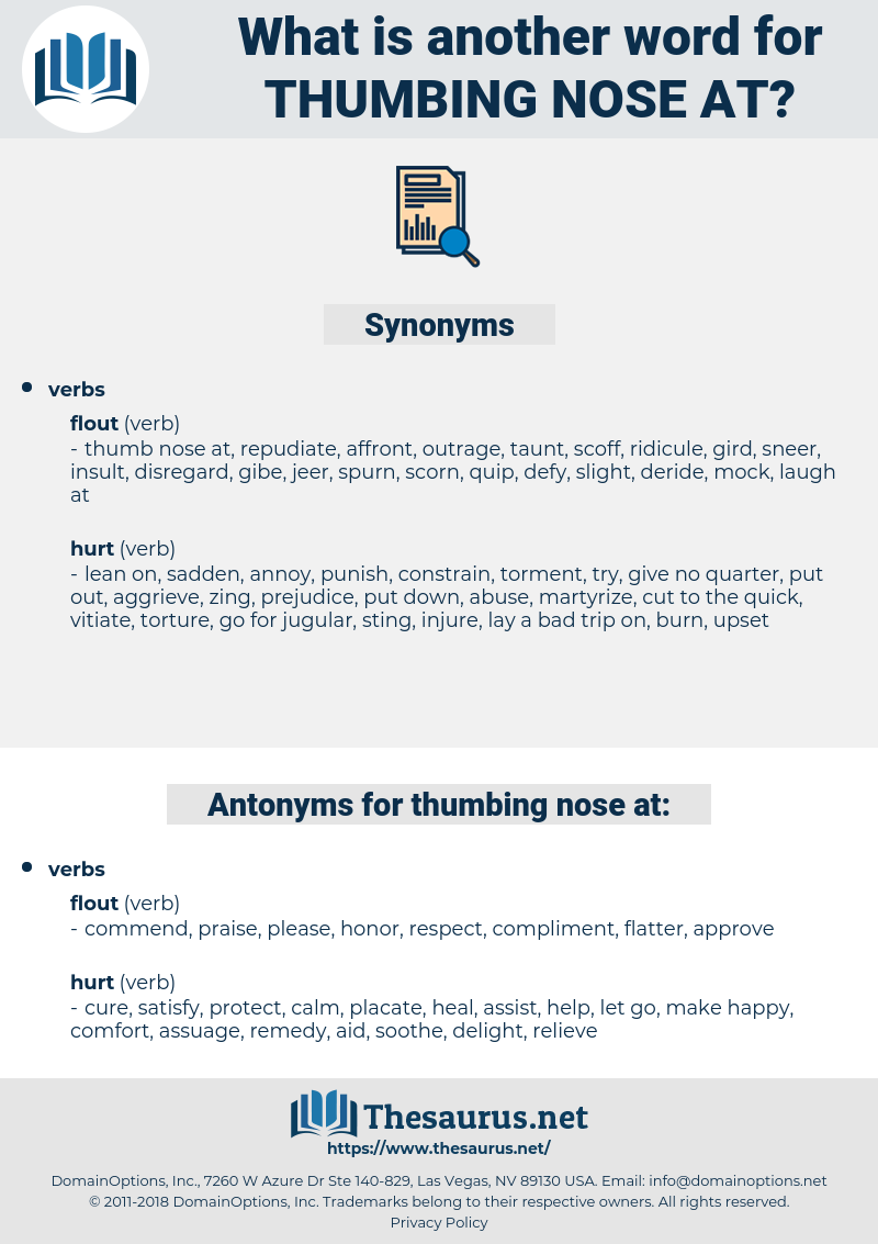 thumbing nose at, synonym thumbing nose at, another word for thumbing nose at, words like thumbing nose at, thesaurus thumbing nose at