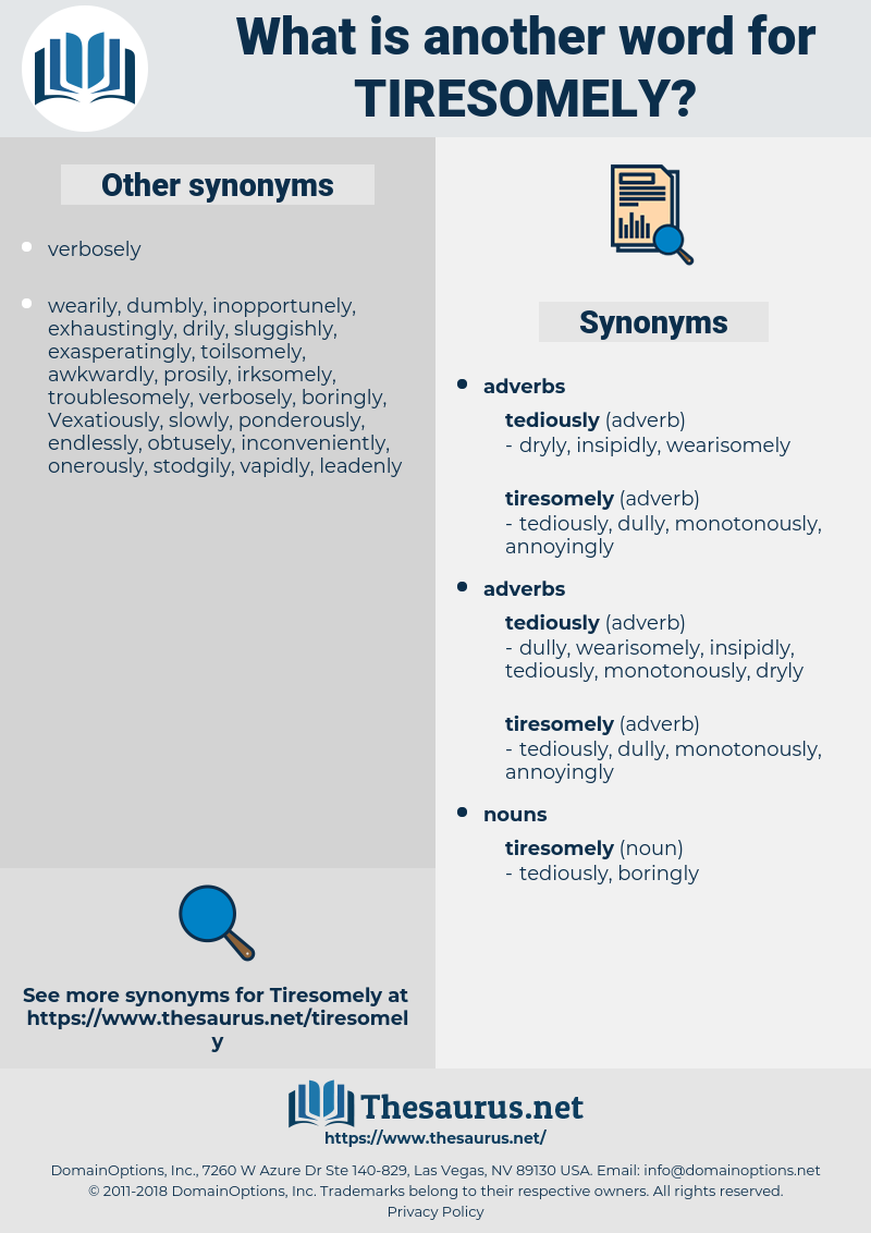 tiresomely, synonym tiresomely, another word for tiresomely, words like tiresomely, thesaurus tiresomely