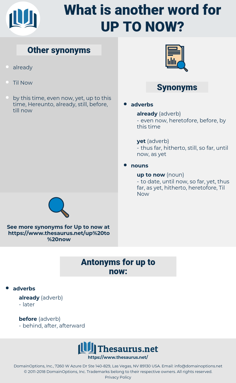 up to now, synonym up to now, another word for up to now, words like up to now, thesaurus up to now