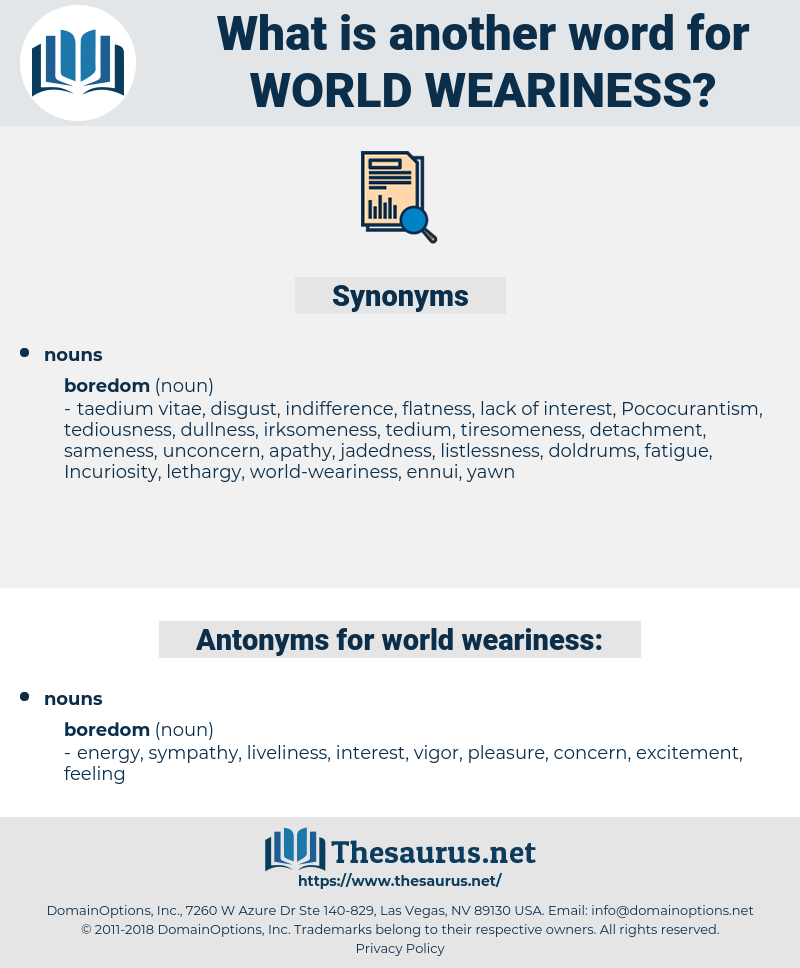 world weariness, synonym world weariness, another word for world weariness, words like world weariness, thesaurus world weariness