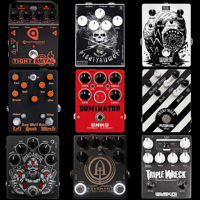 9 of the Best Vertical Medium Enclosure High Gain Metal Distortion Pedals