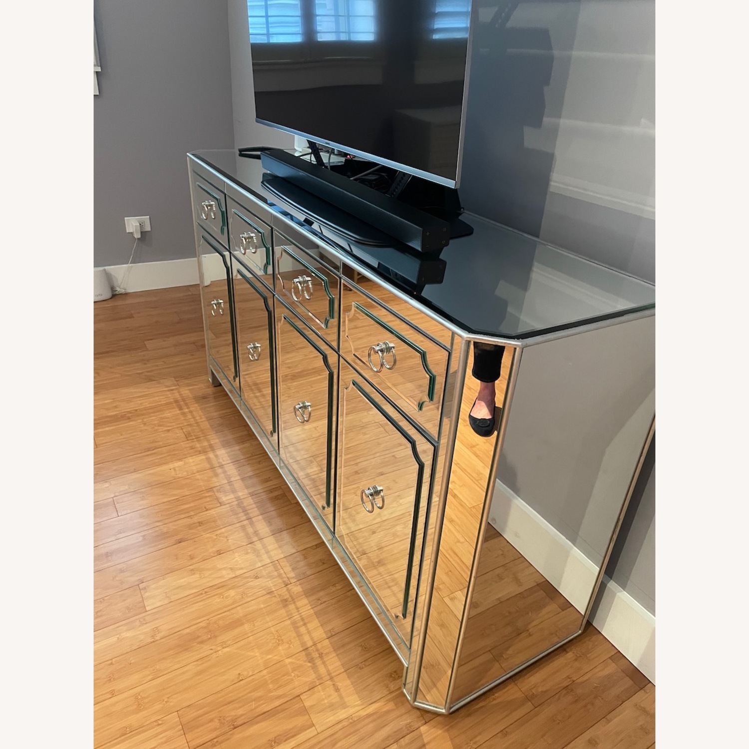 Z Gallerie Mirrored Buffet Storage Unit - image-2