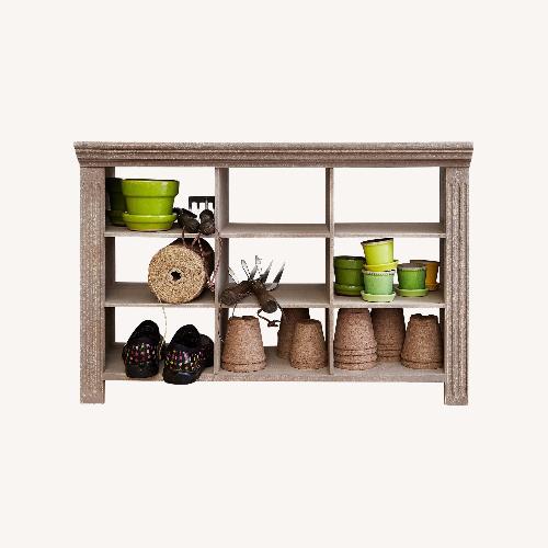 Used Pottery Barn Livingston Mango Wood Entryway for sale on AptDeco