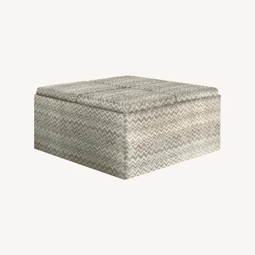 Used 36.2" Wide Square Chevron Ottoman with Storage for sale on AptDeco