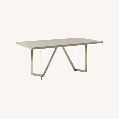 Used West Elm Tower Dining Table - Concrete for sale on AptDeco