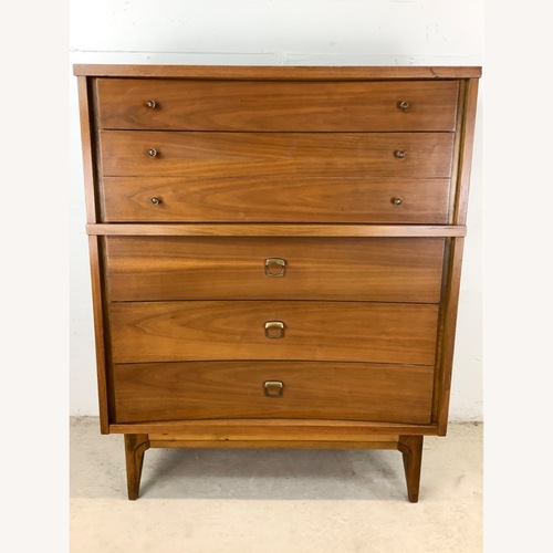 Used Mid-Century Five-Drawer Highboy Dresser for sale on AptDeco