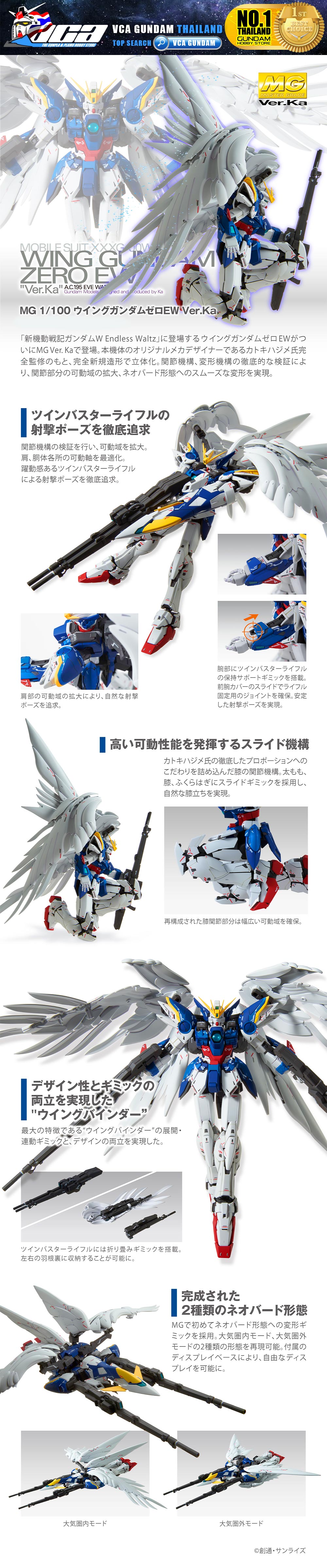 Bandai Master Grade MG XXXG-00W0 WING GUNDAM ZERO EW VER KA วิง กันดั้ม ซีโร่ คัสตอม