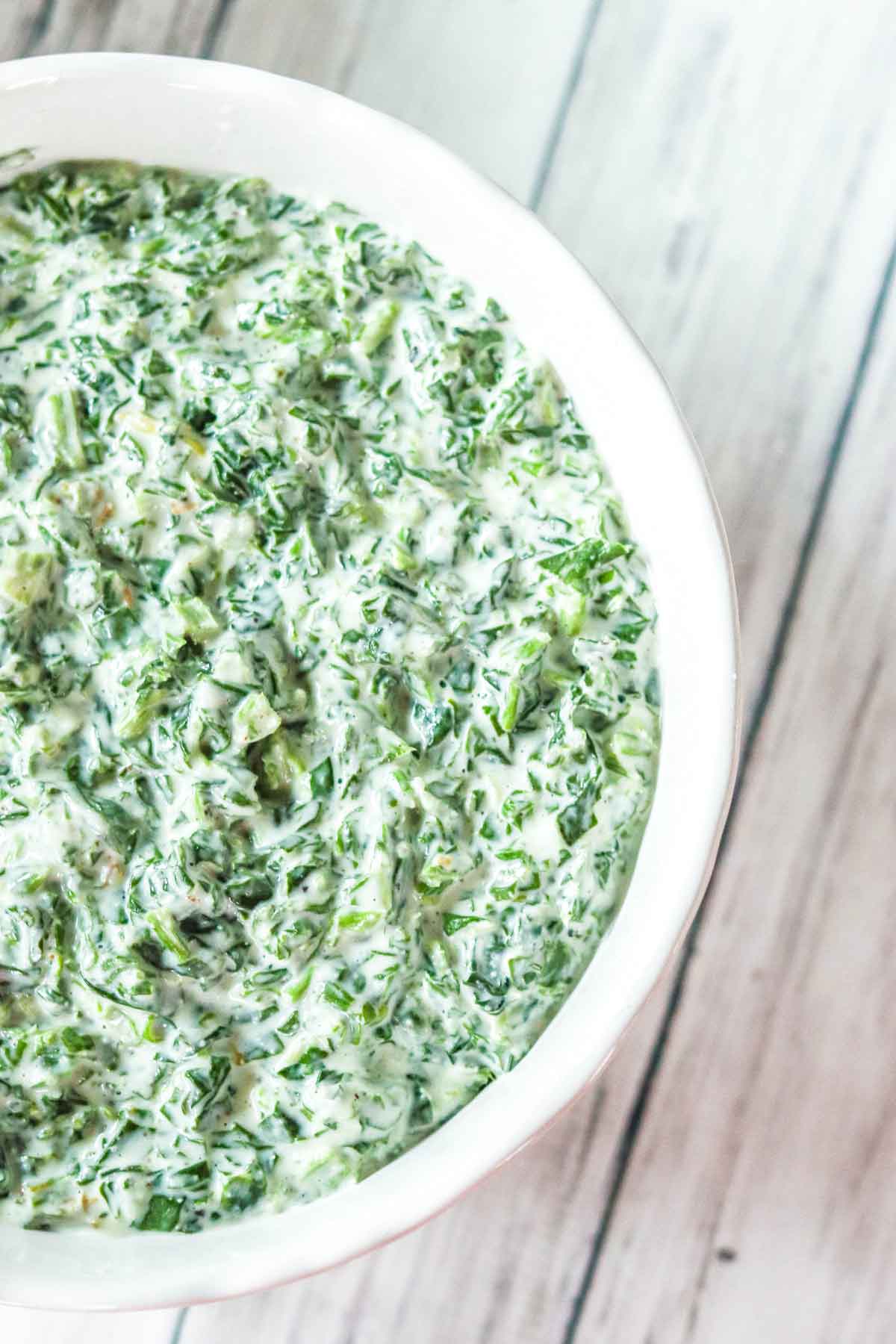 Easy Cheesy Creamed Spinach