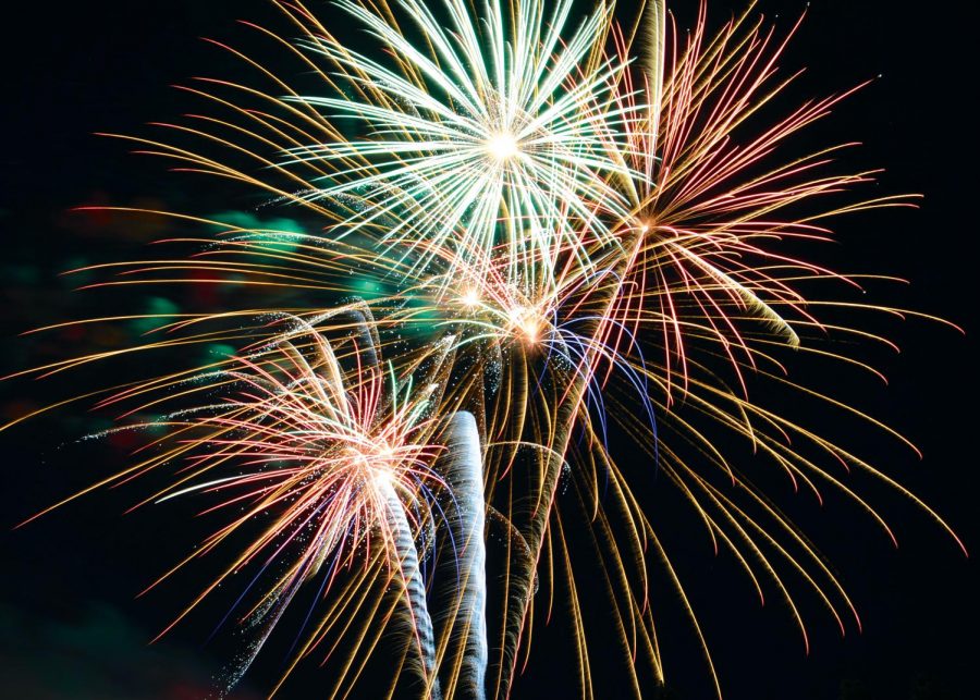 Fireworks fill the sky during the 2015 Fourth of July celebration in Sunnyside Park. For the last 43 years, several local groups have worked together to put on the event.