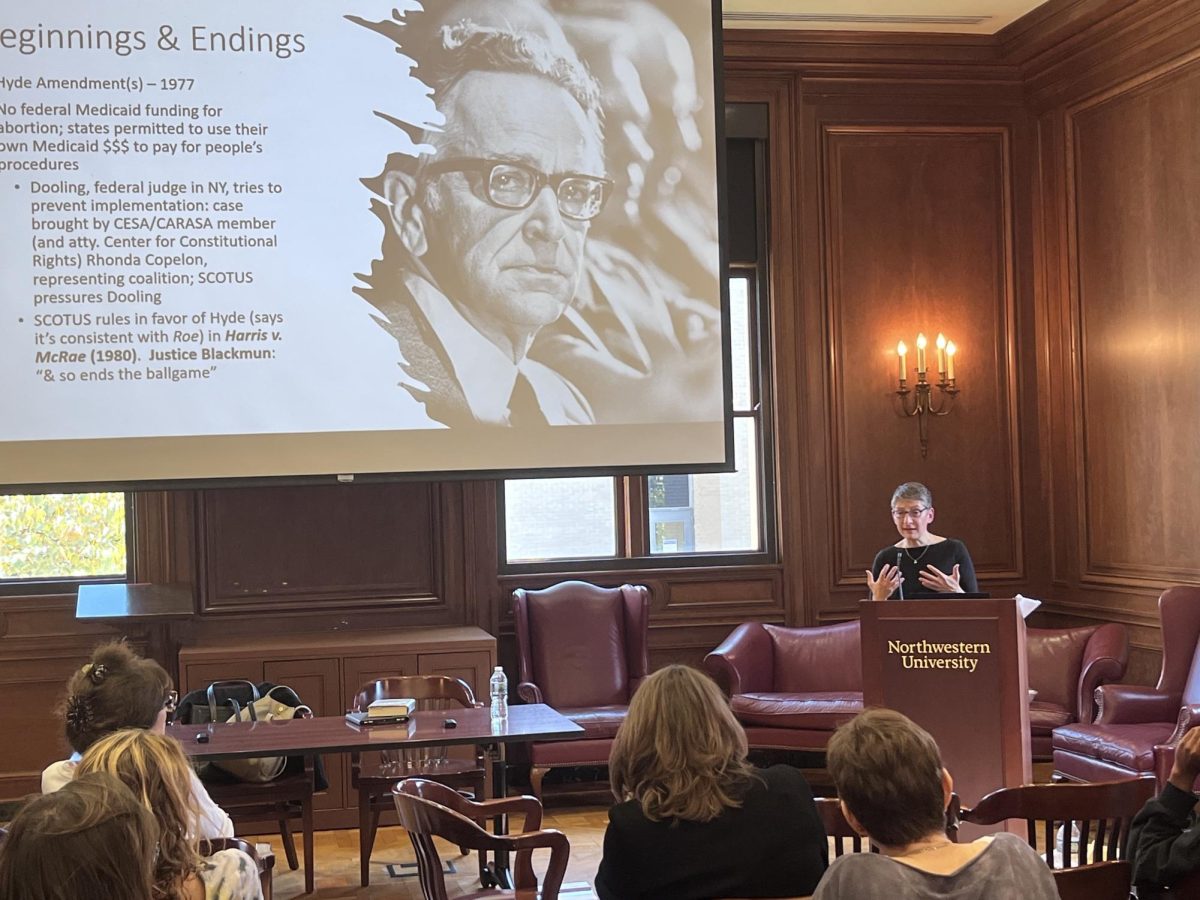 Prof. Felicia Kornbluh from the University of Vermont discussed their book, "A Woman's Life is a Human Life: My Mother, Her Neighbor, and the Journey from Reproductive Rights to Reproductive Justice,” Tuesday afternoon in Harris Hall.