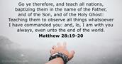 Matthew 28:19-20