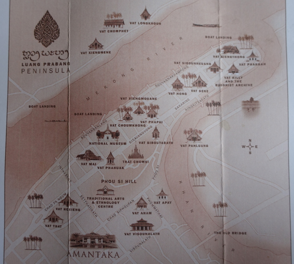 Amantaka Map of Luang Prabang, Laos