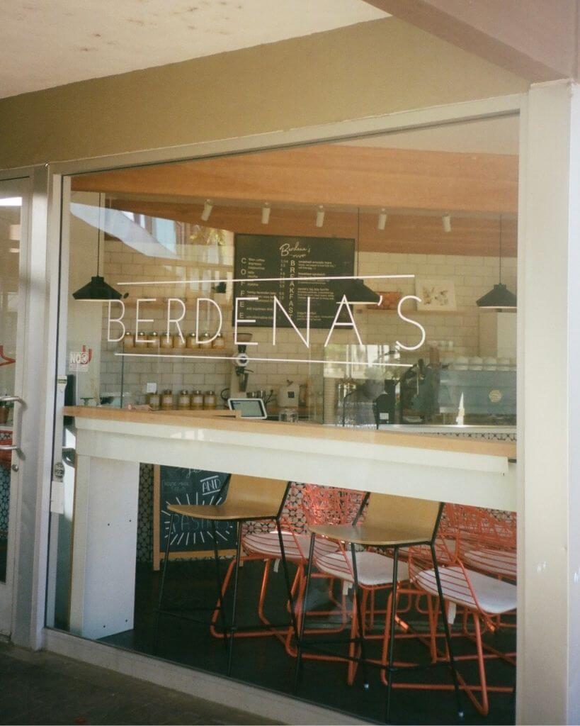 window view of berdenas coffee old town scottsdale