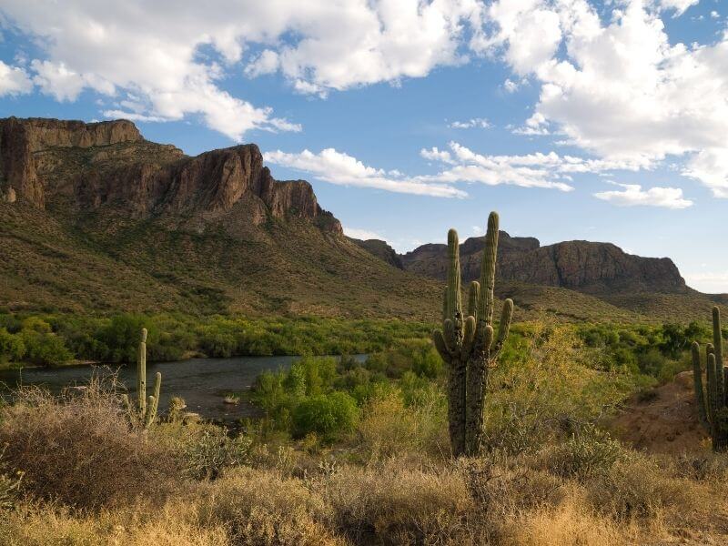 cloudy day over salt river arizona