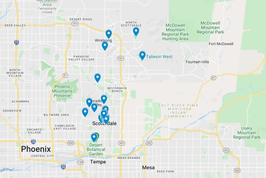 Weekend in Scottsdale Map